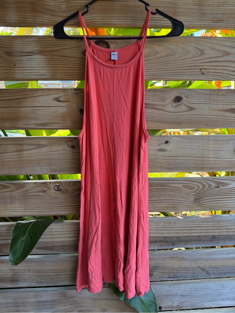 Old Navy Coral Pink Sleeveless Midi Dress